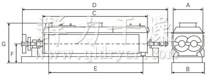 空心槳葉干燥機結(jié)構(gòu)示意圖